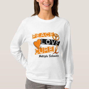 För FREDKÄRLEK för åtskillig Sclerosis BOT 1 T-shirt