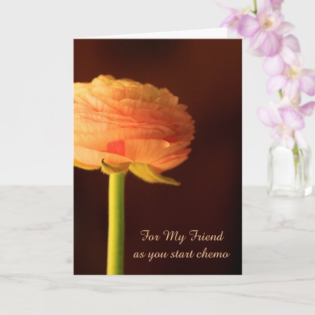 För Friend Chemo Support Ranunculus Kort (Orkide)
