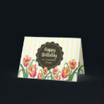 För Friend on Birthday Gult Parrot Tulips Flower Kort<br><div class="desc">Baserat på min vattenfärgsillustration av gult parrot-tulpaner. Den vackra botaniska illustrationen av papegoja i multifärgad vår med sin pulserande gult och orange färg,  ger glädje och hopp till vår-säsongen. Checka ut min samling för matchande artiklar:)</div>