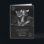 for Friend's Birthday Cat Lover with Red Heart Kort<br><div class="desc">Sweet and sentimental birthday card for a friend that you have a special relationship with. These two gray tabby cat brothers have an inseparable bond.They are the artist's 'boys'.</div>
