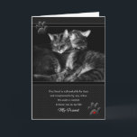 for Friend's Birthday Cat Lover with Red Heart Kort<br><div class="desc">Sweet and sentimental birthday card for a friend that you have a special relationship with. These two gray tabby cat brothers have an inseparable bond.They are the artist's 'boys'.</div>