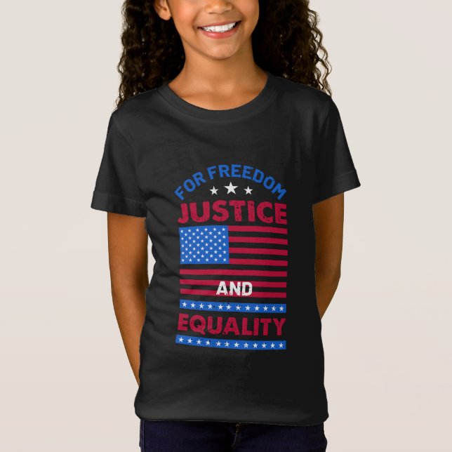 För frihet, rättvisa och jämlikhet t shirt (Framsida)