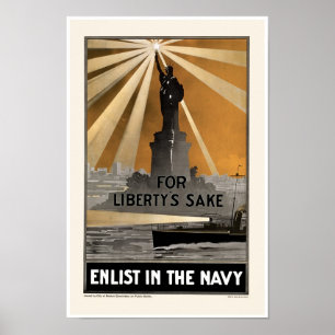 För frihet Sake~ Enlist i marinen Poster