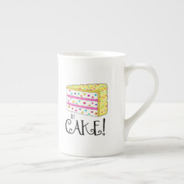 För frukost gillar jag mina ägg..I Cake! Benporslin Mugg