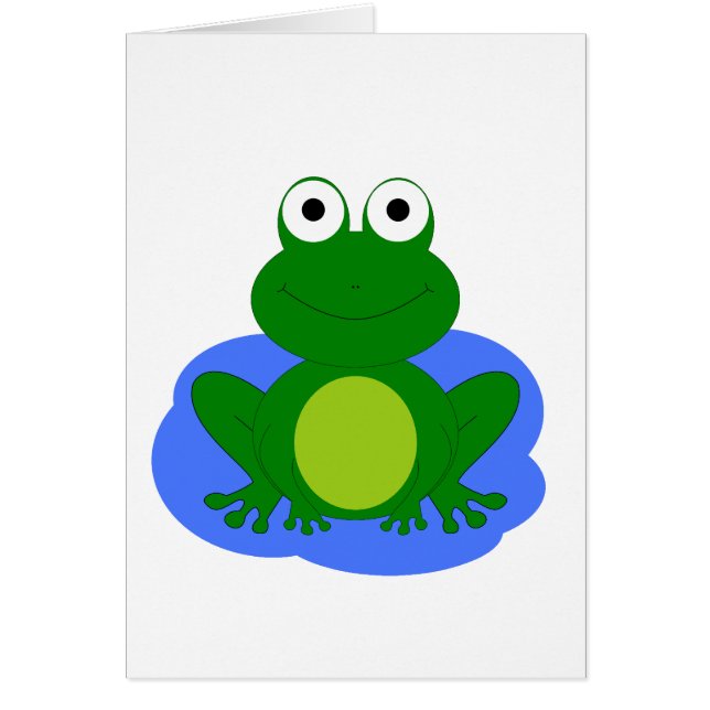 För funky grodadamm lite hälsningskort (Framsidan)