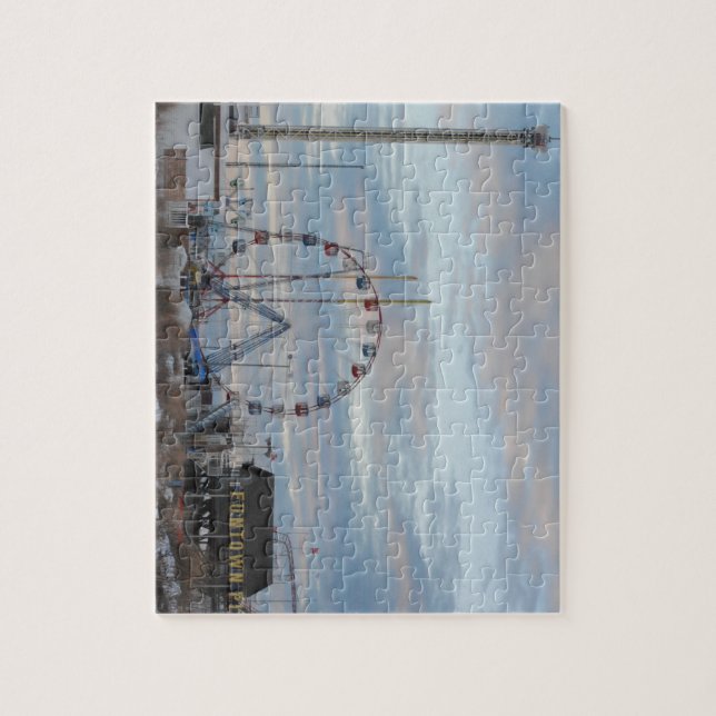 För Funtown för sjösidahöjdsoluppgång Jersey pir Pussel (Vertikal)