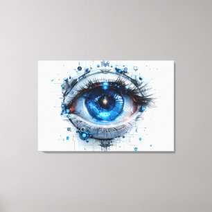 👁️ för 👁️ Futuristiska Vision Art Canvastryck