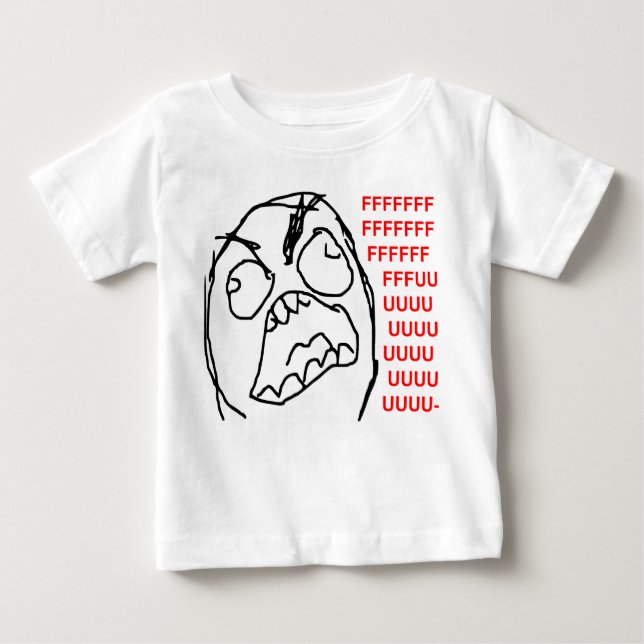 För Fuu Fuuu för ursinnegrabb ilsket ansikte Meme T-shirt (Framsida)