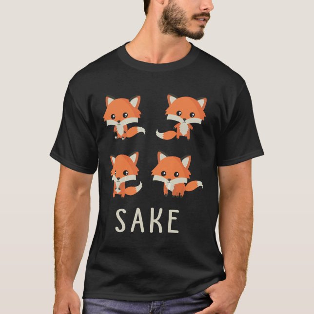 För fyra fox Sake T-Shirt Funny 4 Foxes-presenter (Framsida)