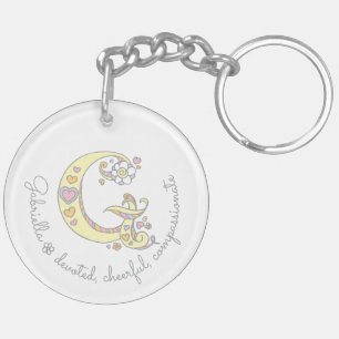 För G-flickor för namn initial keychain för