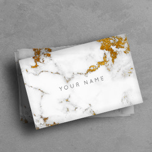 För Gaayu Golden White Grått Marble Vip Visitkort