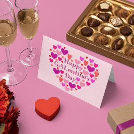 För GALentines för rosa hjärtor lycklig valentin Helgkort