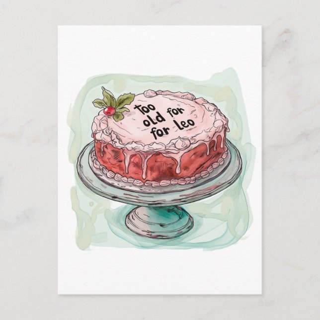För gammal för Leo - 25-årsdag Vykort (Framsida)