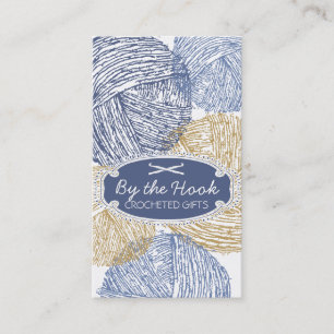 För garnbollar för hand plockade luddiga krokar visitkort
