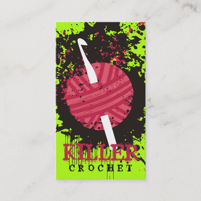 För garnexplosion för beställnings- färg röd krok visitkort (Framsida)