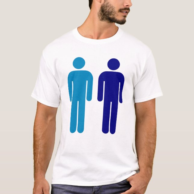 För gay prideblått för pojkar endast manar tee shirt (Framsida)