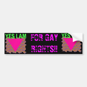 FÖR GAY RIGHTS!! Bildekal