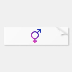 För genderpride för Transgender hermafroditt Bildekal