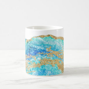 För Geode för glitter för *~*vattenfärg guld- Kaffemugg