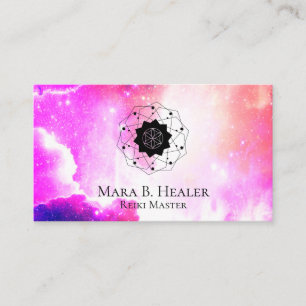 * För geometriuniversum för Nebula sakrala lilor Visitkort