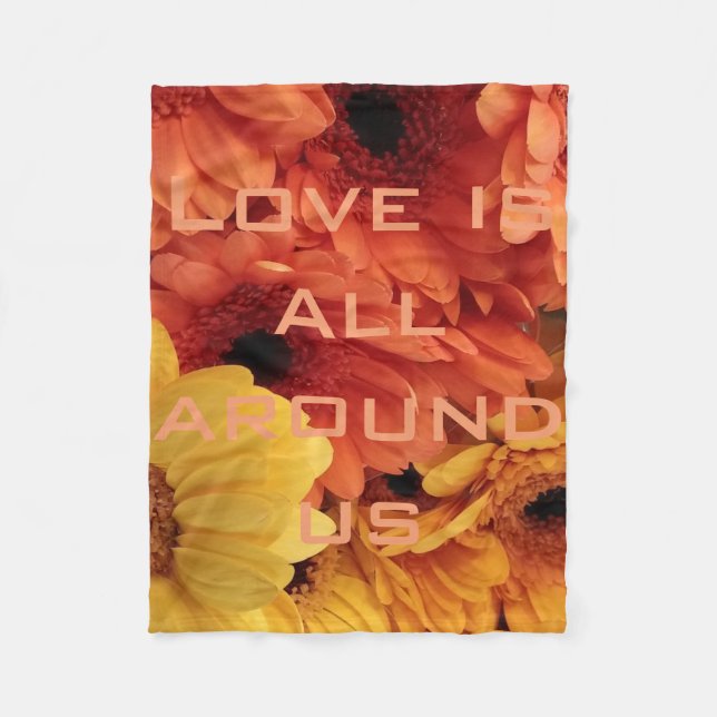 För Gerberadaisy för orange gul filt för kärlek (Framsidan)