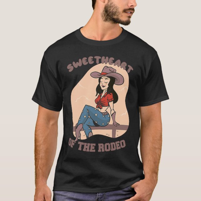 for Girls with Horses  Sweetheart of the Rodeo T Shirt (Framsida)