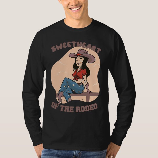for Girls with Horses  Sweetheart of the Rodeo T Shirt (Framsida)