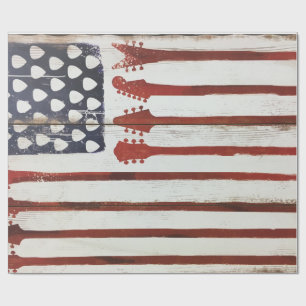 För gitarrmusik för amerikanska flaggan presentpapper