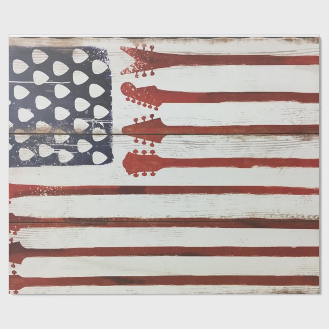 För gitarrmusik för amerikanska flaggan presentpapper (Platt)