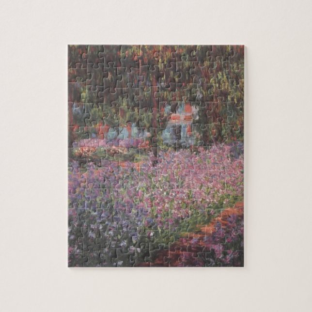 För Giverny för trädgård för Monet blommakonstnär Pussel (Vertikal)