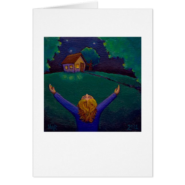 För glädjelycka för tacksamhet undra konst för hälsningskort (Framsidan)