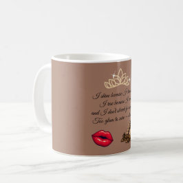 För glamourös för att bry sig – Chic Citat  Kaffemugg