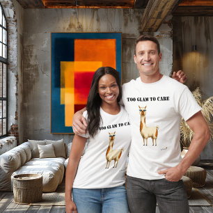 För glamourös för att bry sig Rolig glamourös lama T Shirt