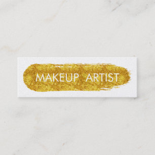 För glitterMakeup för stilfull Faux guld- konstn Mini Visitkort