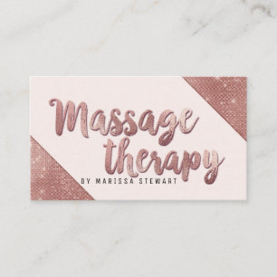 För glittermassage för chic Faux rosa guld- Visitkort