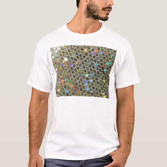 För glitterSparkles för guld- silver skimrande T Shirt (Framsida)