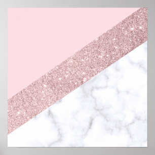 för glittervit för elegant flickaktigt rosa guld- poster