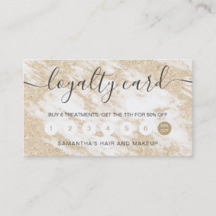 för glittervit för elegant typografi guld- marmo lojalitetskort