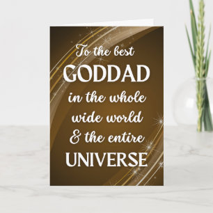För Goddad Fars dag Universe Theme Kort