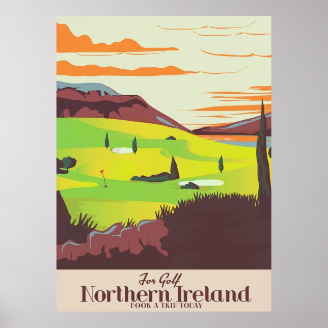 'För golf' Northern Ireland Resematerial affisch (Framsidan)