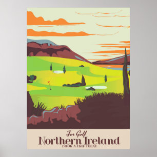 För Golf Northern Ireland Travel-affisch Poster