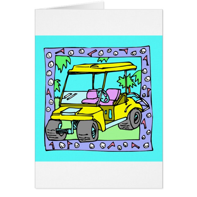 För golfaredesignerna hälsningskort (Framsidan)