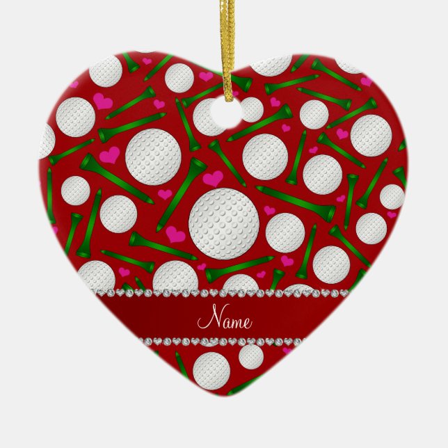 För golfbollutslagsplatser för personlig kända julgransprydnad keramik (Framsidan)