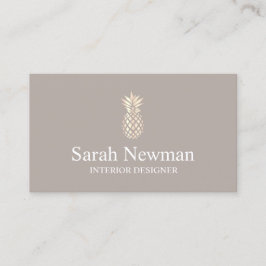 För grå färgananas för elegant rosa guld- visitkort