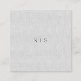 För grå färglinne för klassiker Minimalist skönhet Fyrkantigt Visitkort