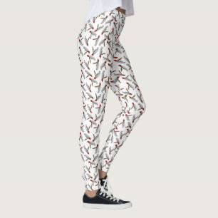 För grå färgpapegoja för afrikan grå damasker leggings