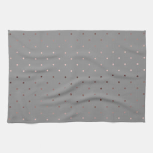 för grå färgpolka dots för mycket liten faux r kökshandduk