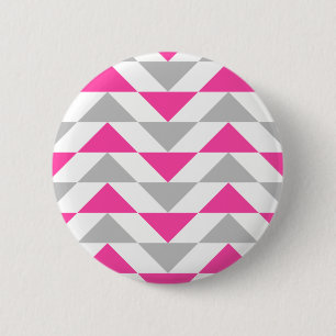 För grå färgvit för geometriska trianglar rosa knapp
