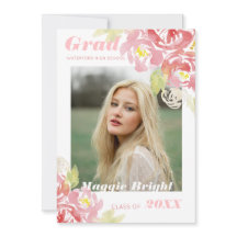  för Grad-meddelande om Blommigt av vattenfärg