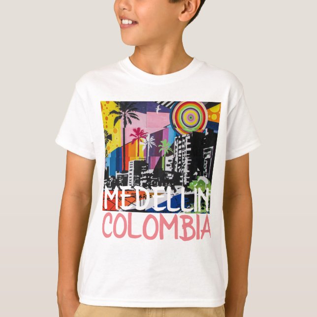 För grafittiväggmålning för MEDELLÍN COLOMBIA kall T Shirt (Framsida)